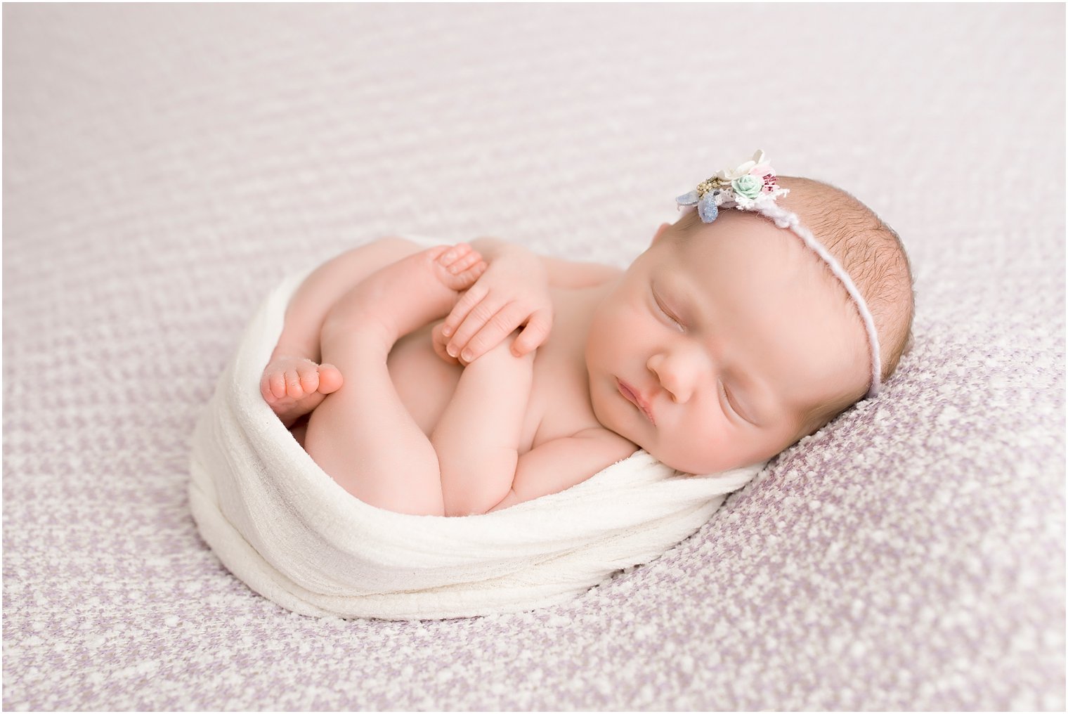 Natural posing for newborn session