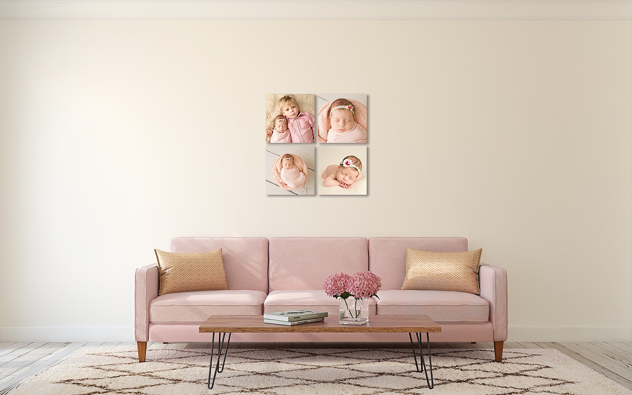 wall art inspiration with four canvases
