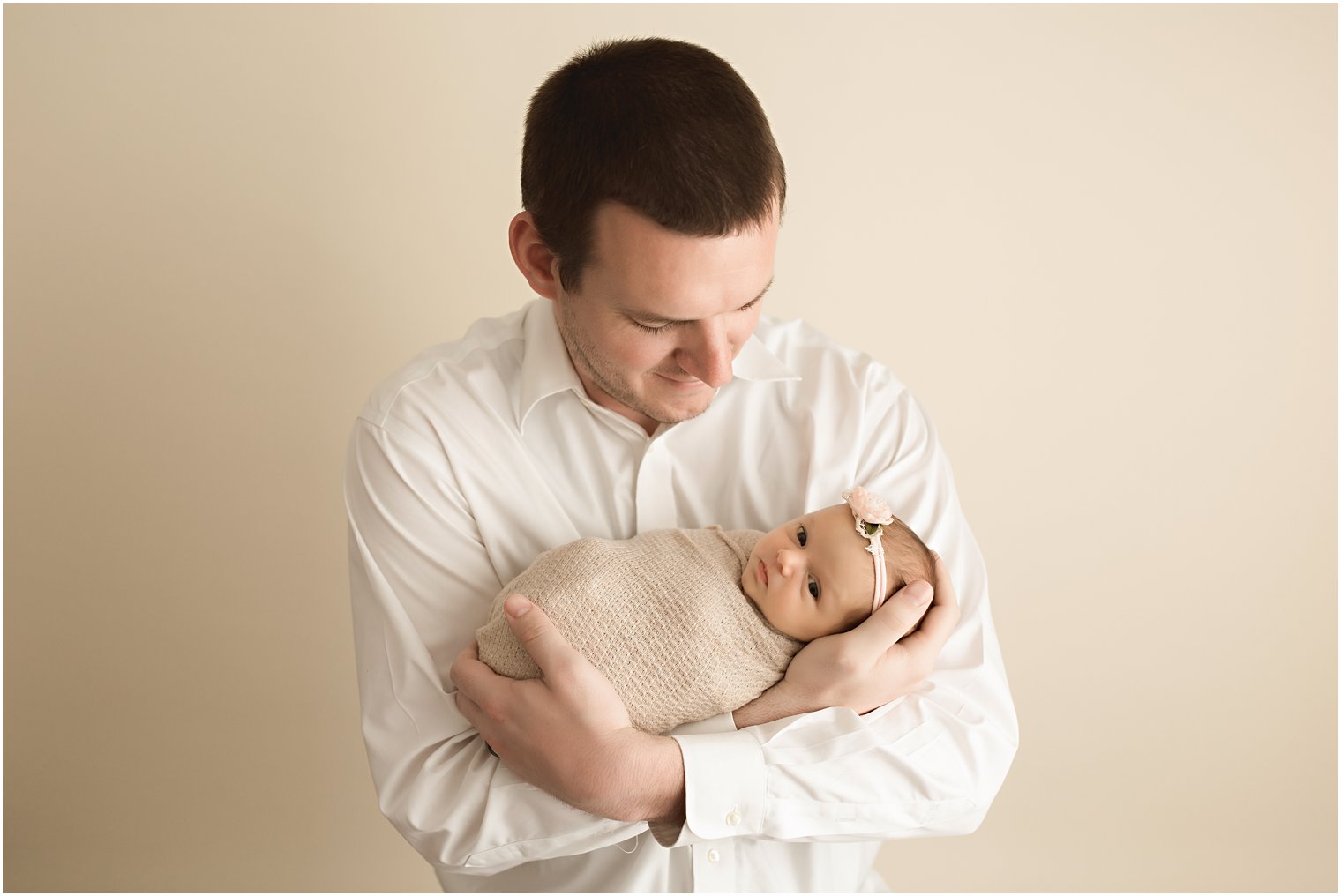 Newborn with father | Burlington County Newborn Photographer | Newborn session by Idalia Photography