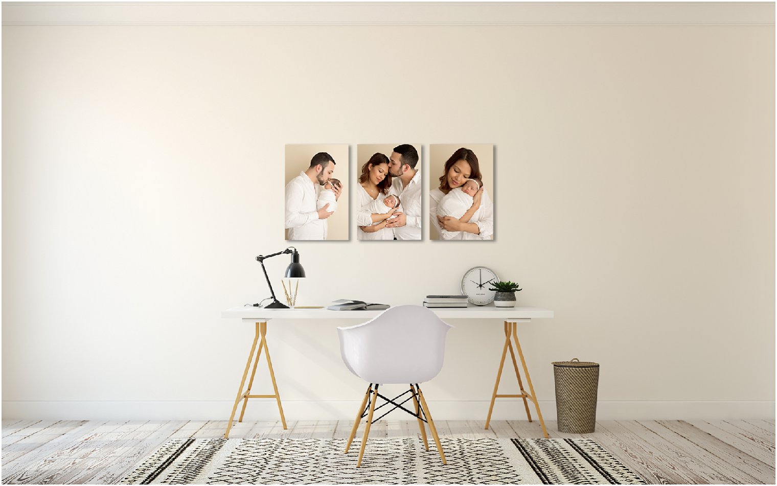 Triptych canvas grouping | Photo by Idalia Photography