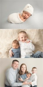Click to view a timeless newborn + family session featuring a handsome 10 day old baby and a handsome toddler. Photos by NJ Newborn Photographer Idalia Photography.