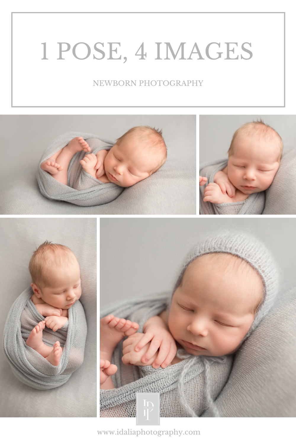 Newborn boy session in blue and gray tones by NJ Wedding Photographer Idalia Photography