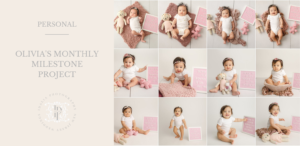 Monthly Milestone Project for a Baby Girl | Photos by Idalia Photography