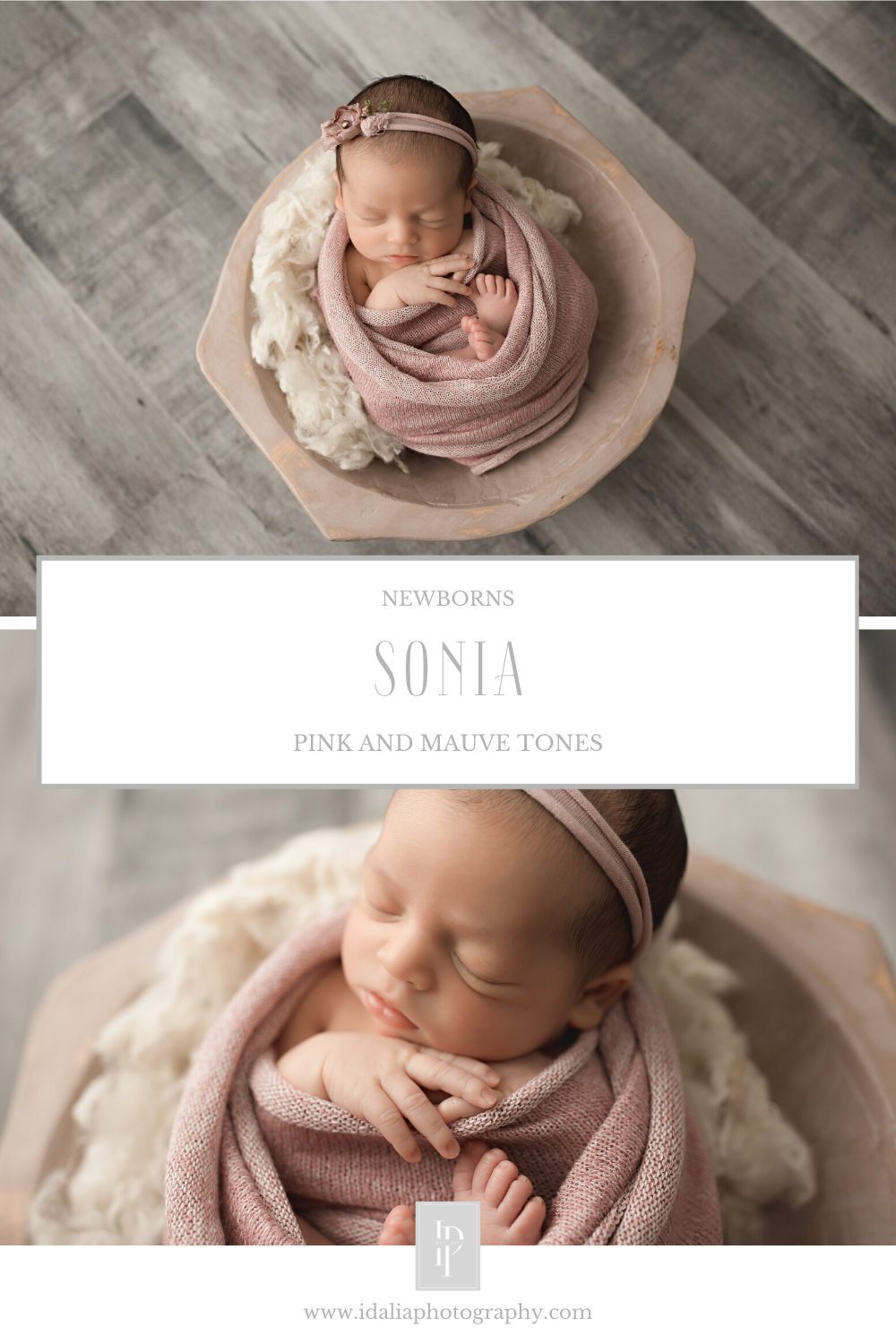 Newborn session for baby girl | Pink and Mauve Tones